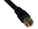 SimplyASP Tech 3-Pack, Quad Shielded RG6 Coaxial Patch Cable in Black 3 Feet