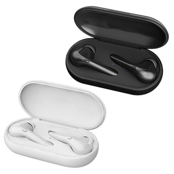 WIRELESS BLUETOOTH 5.0 STEREO TWS EARPHONES WITH CHARGING CASE- BLACK