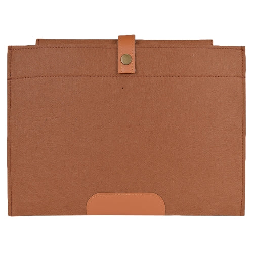 Wool Felt Sleeve Laptop Cover w/Snap-On Button Closure - Fits 11" Laptops (Light Brown) - SimplyASP Tech