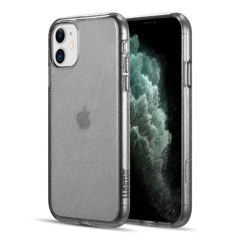 CLARITY COLLECTION ULTRA THICK CLEAR PROTECTIVE CASE WITH HIGH QUALITY TPU AND FULL TRANSPARENCY FOR IPHONE 12 MINI (5.4") - SMOKE WITH SPARKLE