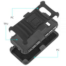 SAMSUNG GALAXY S10E HYBRID CASE BLACK SKIN + BLACK PC WITH H STYLE STAND