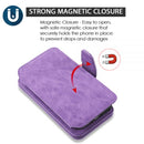THE LUXURY 2 SERIES FLIP WALLET CASE FOR IPHONE XS / X - PURPLE