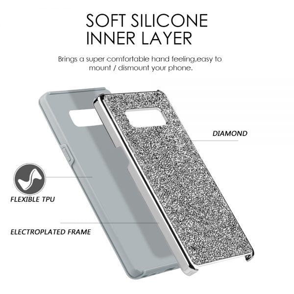 PLATINUM COLLECTION BUMPER CASE ELECTROPLATED FRAME SILVER FOR SAMSUNG GALAXY NOTE 8