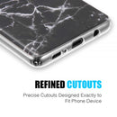 SAMSUNG GALAXY S10 PLUS MARBLE IMD SOFT  CASE - BLACK