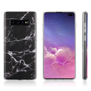 SAMSUNG GALAXY S10 PLUS MARBLE IMD SOFT  CASE - BLACK