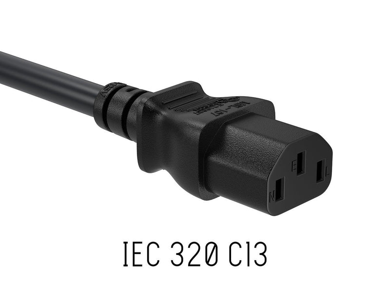 SimplyASP Tech 6ft 18 AWG Universal Power Cord (IEC320 C13 to NEMA 5-15P)