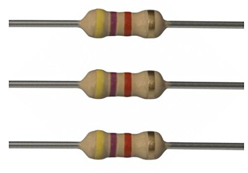 Simply Carbon Film Resistors - Through Hole 4.7 OHM 5% 350PPM 1/4W 20 PCS