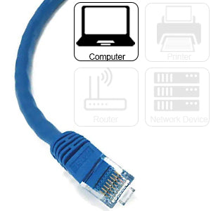 SimplyASP Tech 1ft Cat5e Network Ethernet Patch Cable - Blue