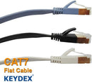 14' Category 7 (Cat7) Ethernet Patch Flat Cable (Blue)
