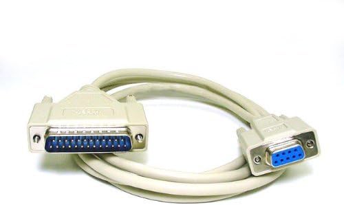 Monoprice 10ft Null Modem DB9F/DB25M Molded Cable