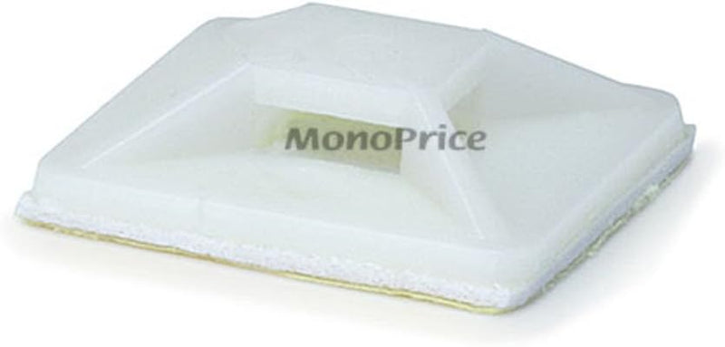 Monoprice Cable tie mounts 25x25(mm), 100pcs/Pack - white