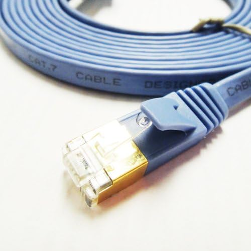 14' Category 7 (Cat7) Ethernet Patch Flat Cable (Blue)