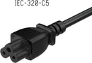 SimplyASP Tech 6ft 3-Prong Notebook AC Power Cord IEC320 C5 to NEMA 5-15P