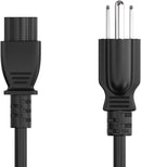 SimplyASP Tech 6ft 3-Prong Notebook AC Power Cord IEC320 C5 to NEMA 5-15P