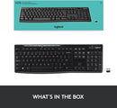Logitech K270: Full-Size Wireless PC Keyboard - 8 Keys, 2-Yr Battery, 2.4 GHz