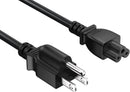SimplyASP Tech 6ft 3-Prong Notebook AC Power Cord IEC320 C5 to NEMA 5-15P