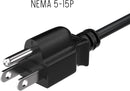 SimplyASP Tech 6ft 3-Prong Notebook AC Power Cord IEC320 C5 to NEMA 5-15P