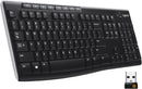Logitech K270: Full-Size Wireless PC Keyboard - 8 Keys, 2-Yr Battery, 2.4 GHz
