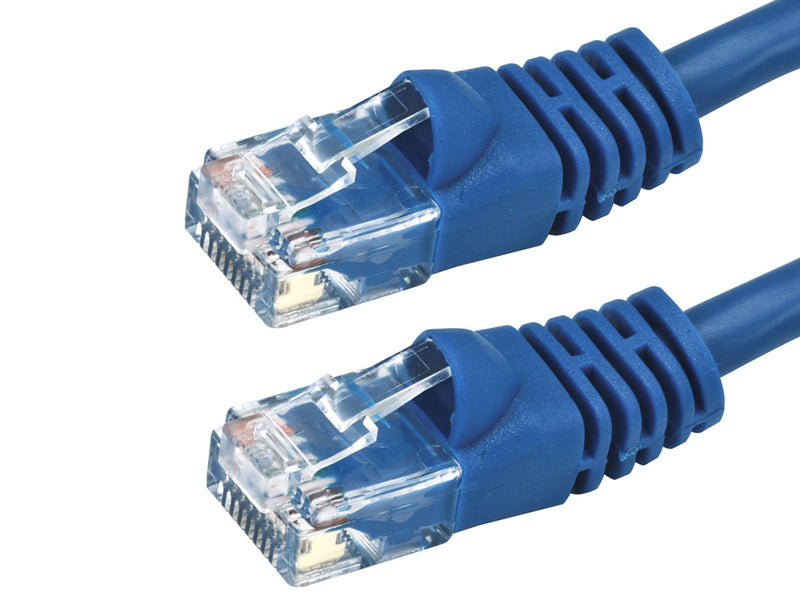 Monoprice 1FT 24AWG Cat5e 350MHz UTP Ethernet Bare Copper Network Cable - Blue