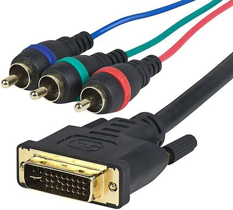 Monoprice 12ft DVI-I to 3 RCA Component Video Cable (DVI-I - 3-RCA)