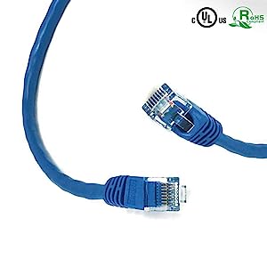 SimplyASP Tech 1ft Cat5e Network Ethernet Patch Cable - Blue