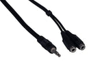 SimplyASP Tech 6ft 3.5mm Stereo Male to Two 3.5mm Stereo Female Audio Cable