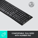 Logitech K270: Full-Size Wireless PC Keyboard - 8 Keys, 2-Yr Battery, 2.4 GHz