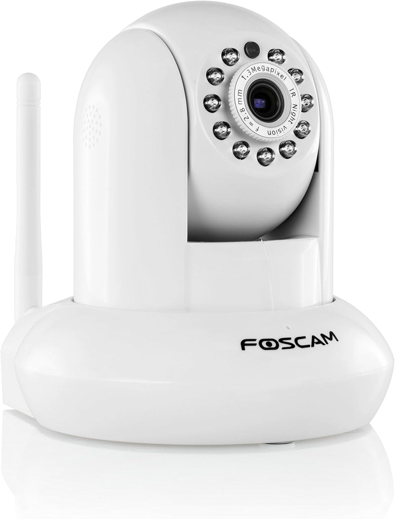 Foscam FI9831W 1.3MP Wireless IP Cam - 26ft Night Vision, 70° View - White