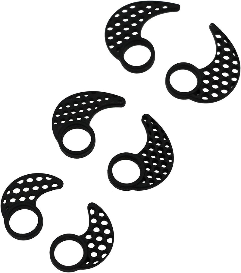 3-Pair SimplyASP Tech Anti-Slip Silicone Ear Tips Set for Jaybird X/X2, Black