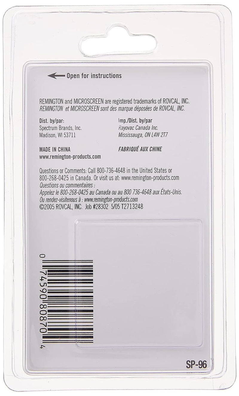 Remington SP-96 Replacement Foil Cutters & Heads, Black