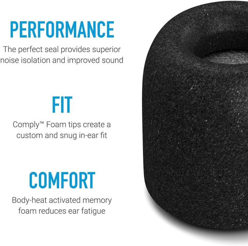 Comply T-600 Premium Memory Foam Earbud Tips for Top Brands (L, 3pk)