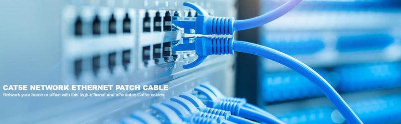 SimplyASP Tech 1ft Cat5e Network Ethernet Patch Cable - Blue