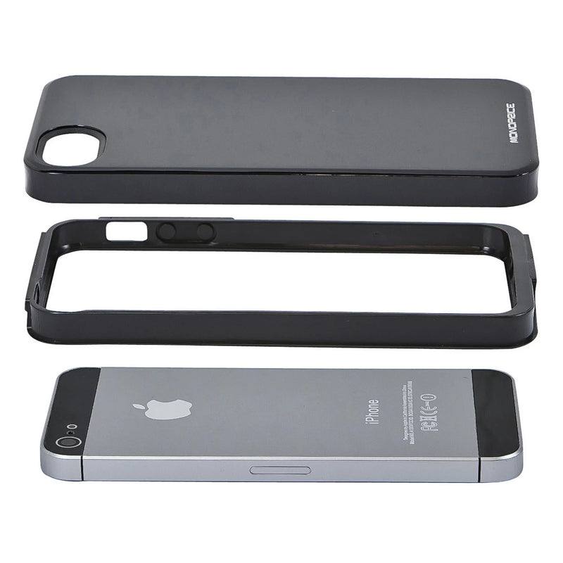 Monoprice Sure Fit PC+TPU Case for iPhone 5/5s/SE - Gloss Black