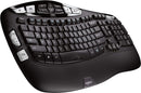 Logitech K350 Wave Ergonomic Keyboard with Unifying Wireless Technology - Black