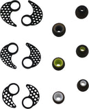 3-Pair SimplyASP Tech Anti-Slip Silicone Ear Tips Set for Jaybird X/X2, Black