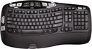 Logitech K350 Wave Ergonomic Keyboard with Unifying Wireless Technology - Black