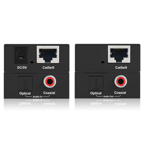 SimplyASP Tech Audio Extender Over CAT5e/6/7 - 984ft, Bi-Dir PoC, 5.1-Channel
