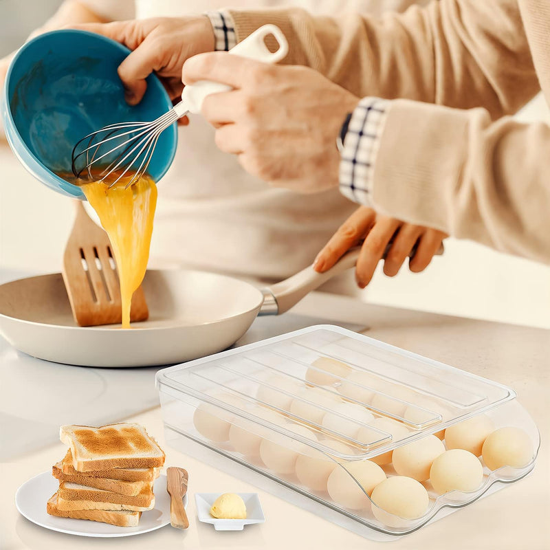 SimplyASP Tech UNIVERSAL 1 LAYER EGG STORAGE TRAY CLEAR Holds 18 Eggs