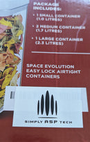 SimplyASP Tech UNIVERSAL 4 PCS. STORAGE CONTAINER CLEAR