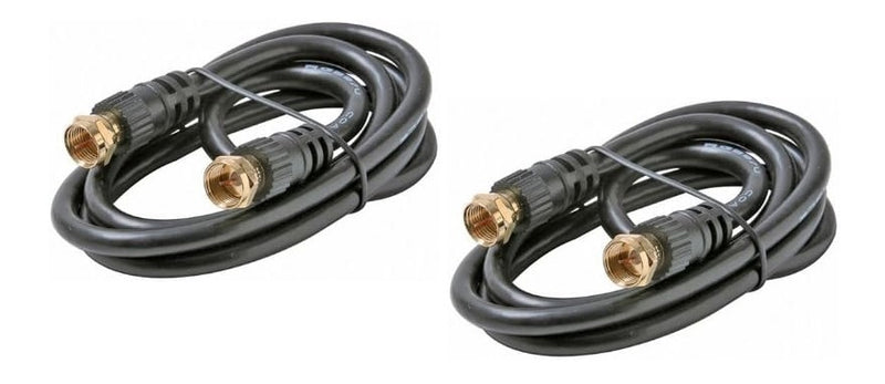 2-Pack SimplyASP Tech 6' RG59U Gold-Plated Coaxial Cable: Premium TV