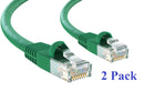 SimplyASP Tech 1ft Cat5e Network Ethernet Patch Cable (2 Pack) - Green