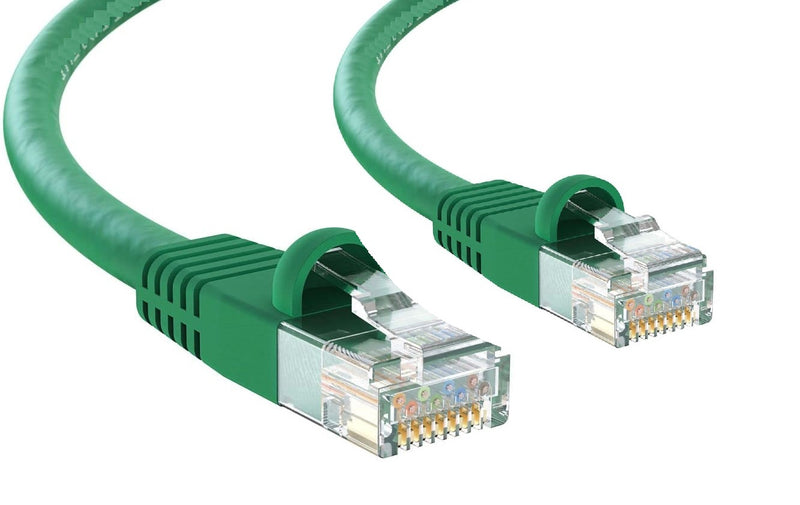 SimplyASP Tech 1ft Cat5e Network Ethernet Patch Cable (2 Pack) - Green