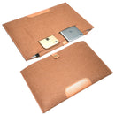Wool Felt Sleeve Laptop Cover w/Snap-On Button Closure Fits 11" Laptops Brown