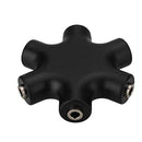 5-Way 3.5mm Stereo Headphone Extension Audio Hub Splitter 1 M to 2 3 4 5 F Black