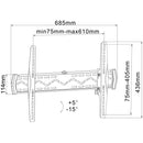 SimplyASP Tech 32" - 60" (110 lbs) LCD/LED/Plasma Fixed Tilting Wall Mount