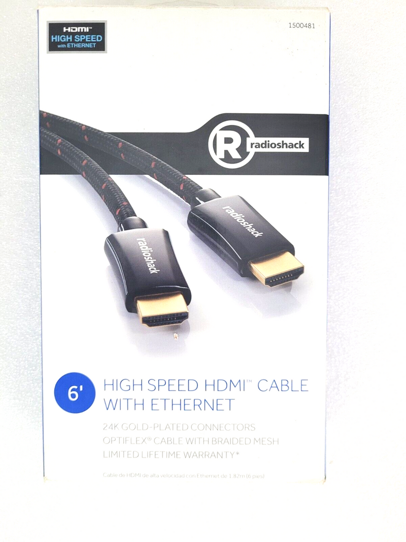 RadioShack 4ft (1.33m) HDMI Male to HDMI Male Braided Cable
