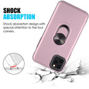 RUBBERIZED ANTI SLIPPERY CASE WITH METAL ROTATABLE RINGSTAND for IPHONE 11 PRO
