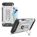 IPHONE 8/7 MECHANIC HYBRID CASE WITH CARD SLOT AND METAL KICKSTAND
