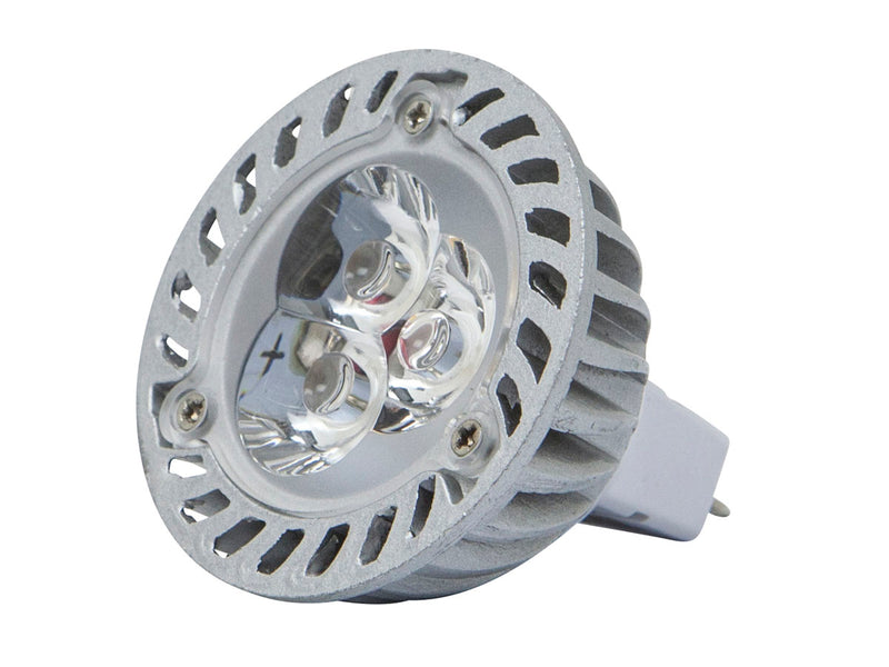 4-Watt (25W Equivalent) MR 16 GU 5.3 LED Bulb, 300 Lumens, Warm/ Soft (3000K) - Non-Dimmable - SimplyASP Tech