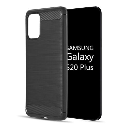 SAMSUNG GALAXY S20 PLUS CARBON TEXTURIZED TPU CASE SILKEE FINISH BLACK